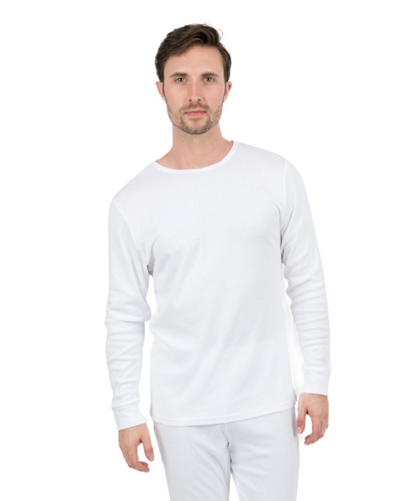 Mens Matching Family Two Piece Cotton Long Sleeve Shirt and Pants Solid Color Pajamas