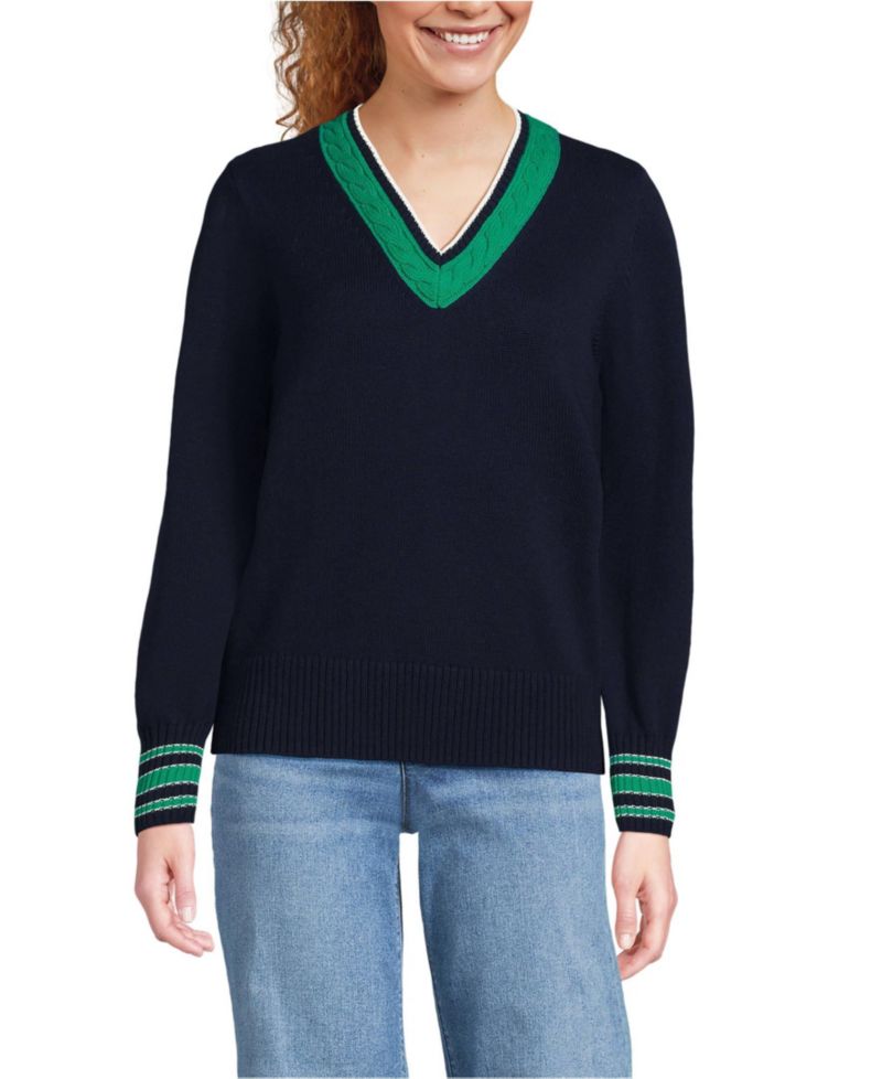 Women's Drifter Set in Sleeve Vneck Sweater