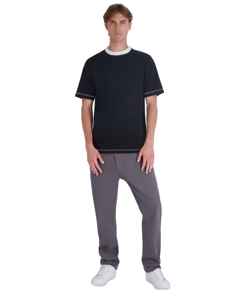 Men's Heavy Weight Embroidered Collar Signature T-Shirt