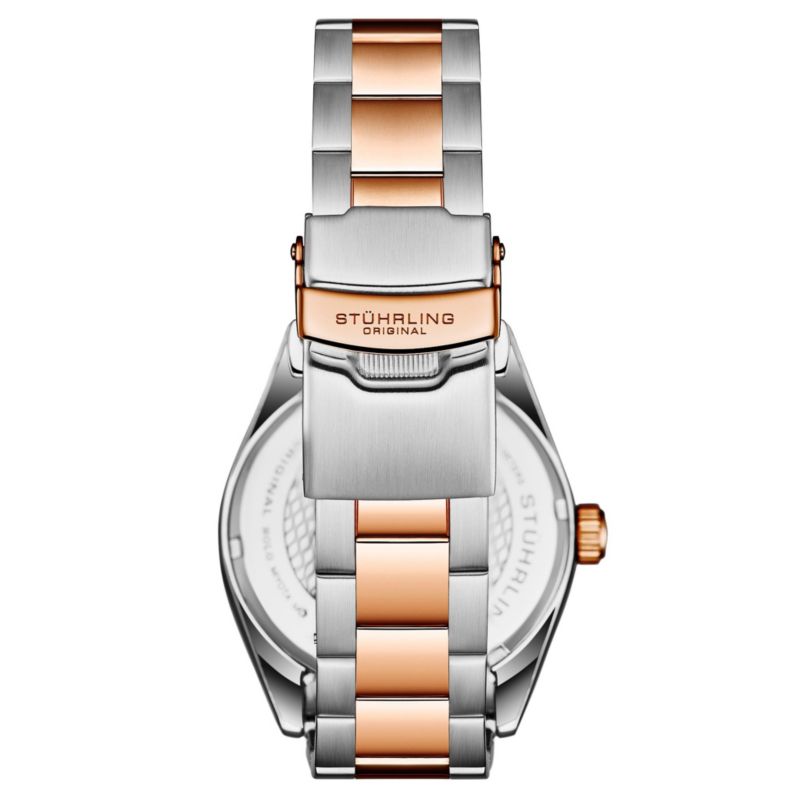 Vanguard 4069 Men s Quartz Watch - 42mm, Silver Dial, Rose Gold-Tone Bezel, Two-Tone Bracelet, Date, 100M Water Resistant