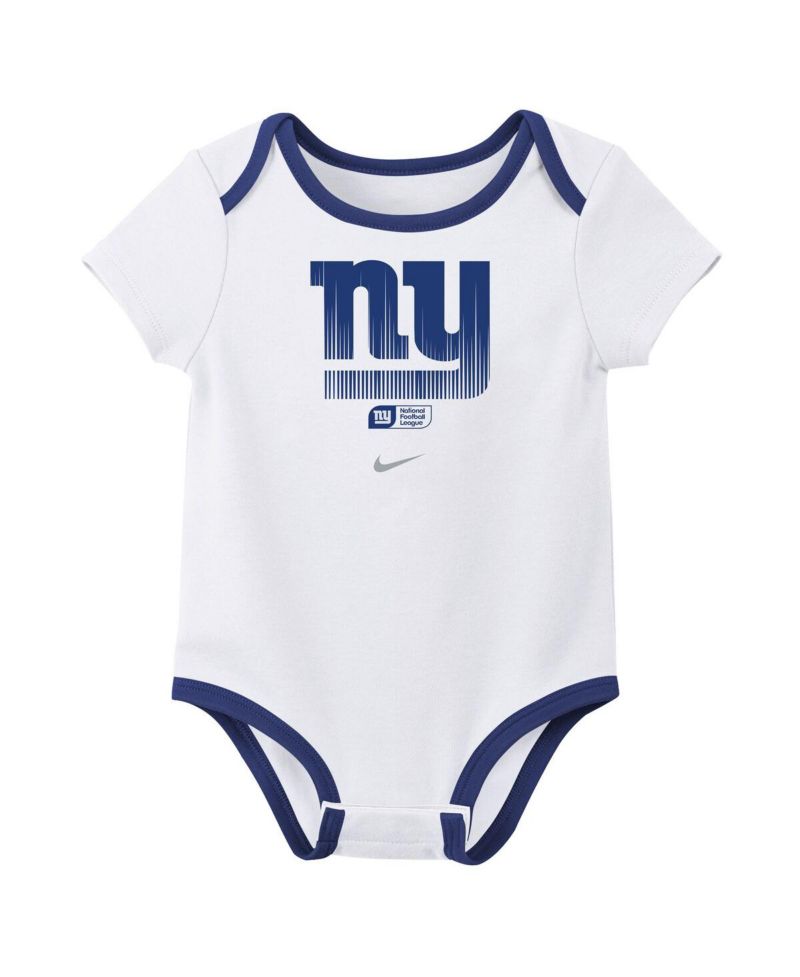 Baby Boys and Girls 3-Pack Malik Nabers New York Giants Name & Number Bodysuit Set