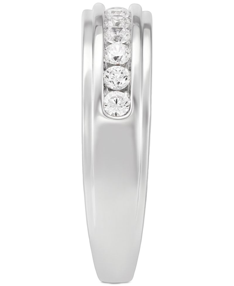 Men's Lab Grown Diamond Channel Band (1/2 ct. t.w.) Set in 10k White Gold