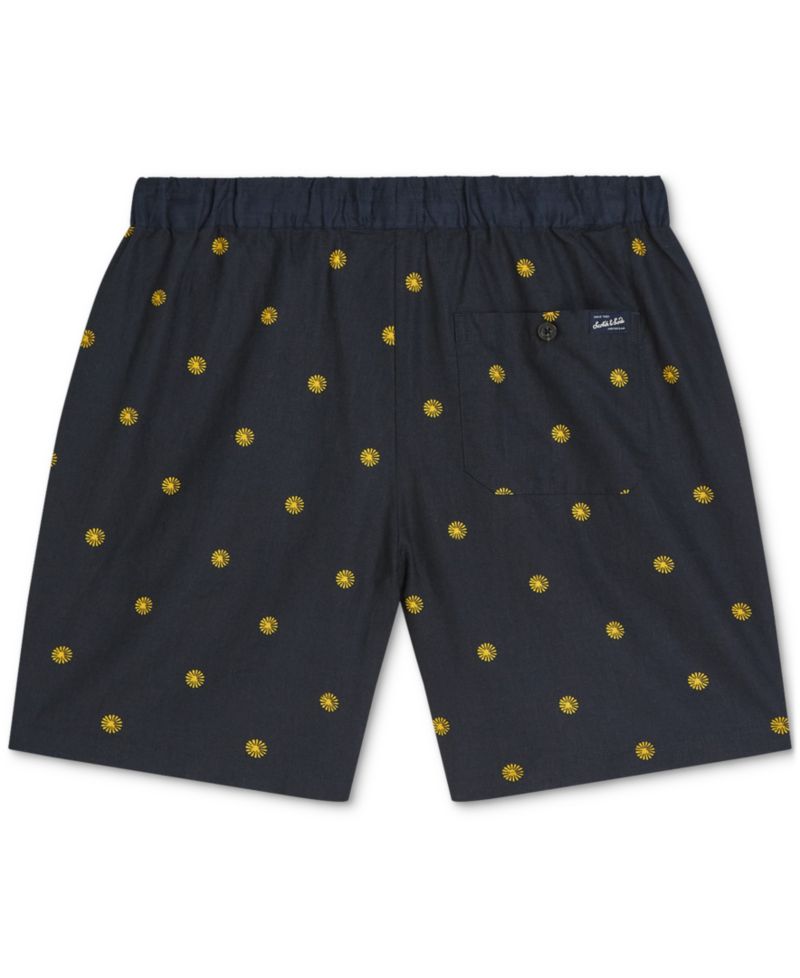 Men's Linen Blend Printed Shorts