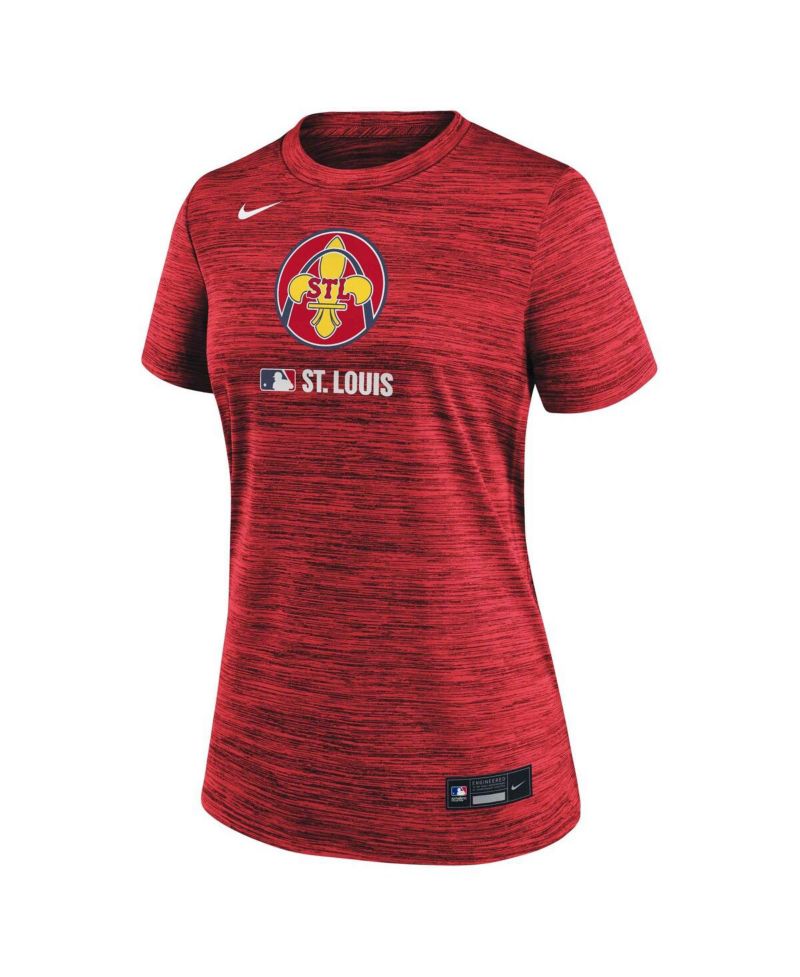 Women's Red St. Louis Cardinals Authentic Collection City Connect Velocity Performance T-Shirt