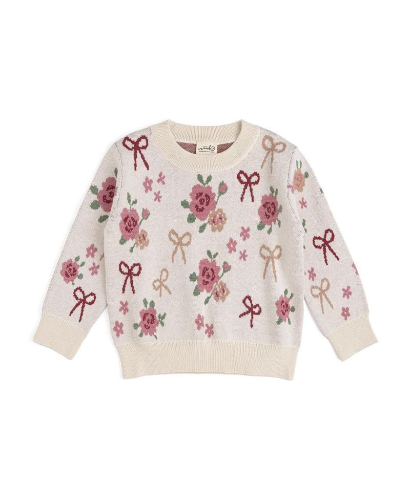 Big Girls Coquette Rose Sweater
