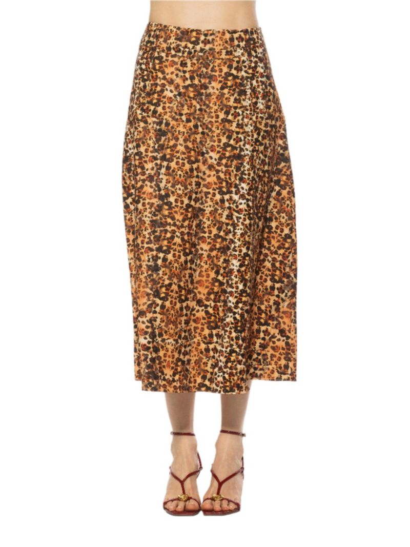 Women's Eres Flared Midi Skirt With Front Detail