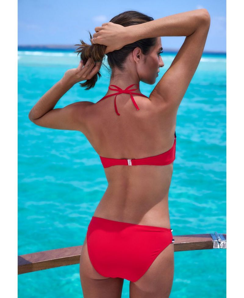 Women's Contrast Trim Underwire Bikini Top