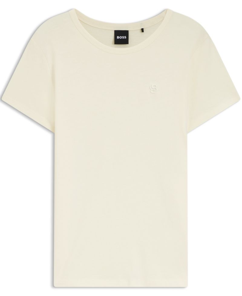 BOSS by Women's Cotton-Silk Blend Slim-Fit T-Shirt