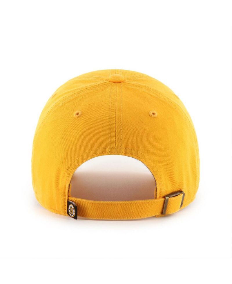 Men's Gold Boston Bruins Core Logo Clean Up Adjustable Hat