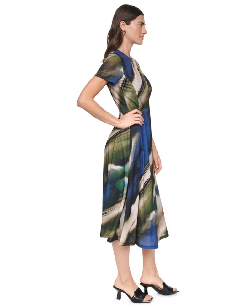 Women's Crewneck Short-Sleeve Pull-On Dress