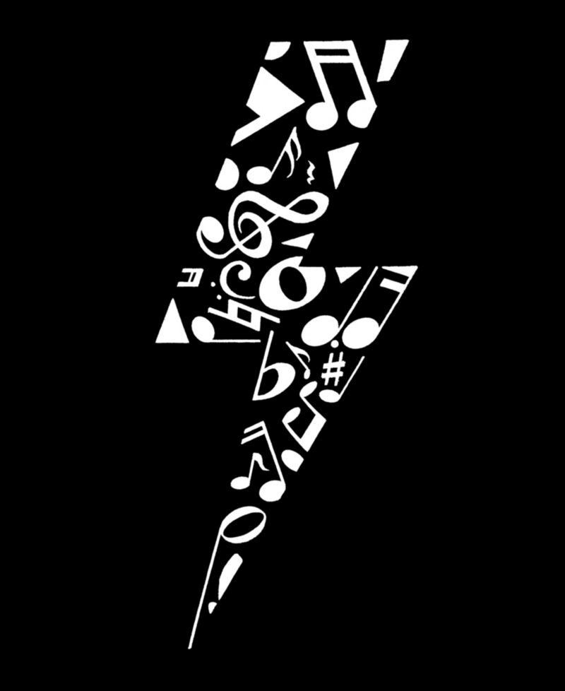 Men's Lightning Bolt Word Art Long Sleeve T-shirt