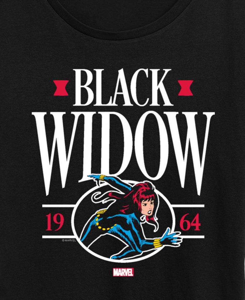 Plus Size Black Widow Collegiate Short-Sleeve Graphic T-Shirt