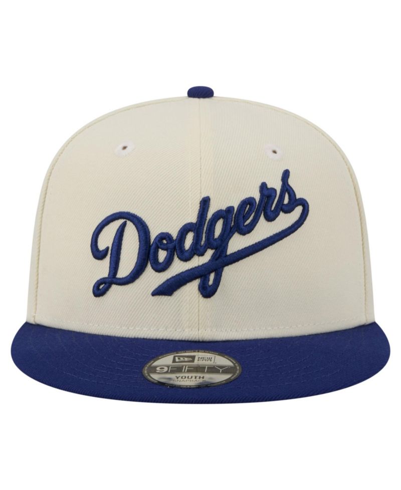 Big Boys and Girls White Los Angeles Dodgers Two-Tone 9FIFTY Snapback Hat