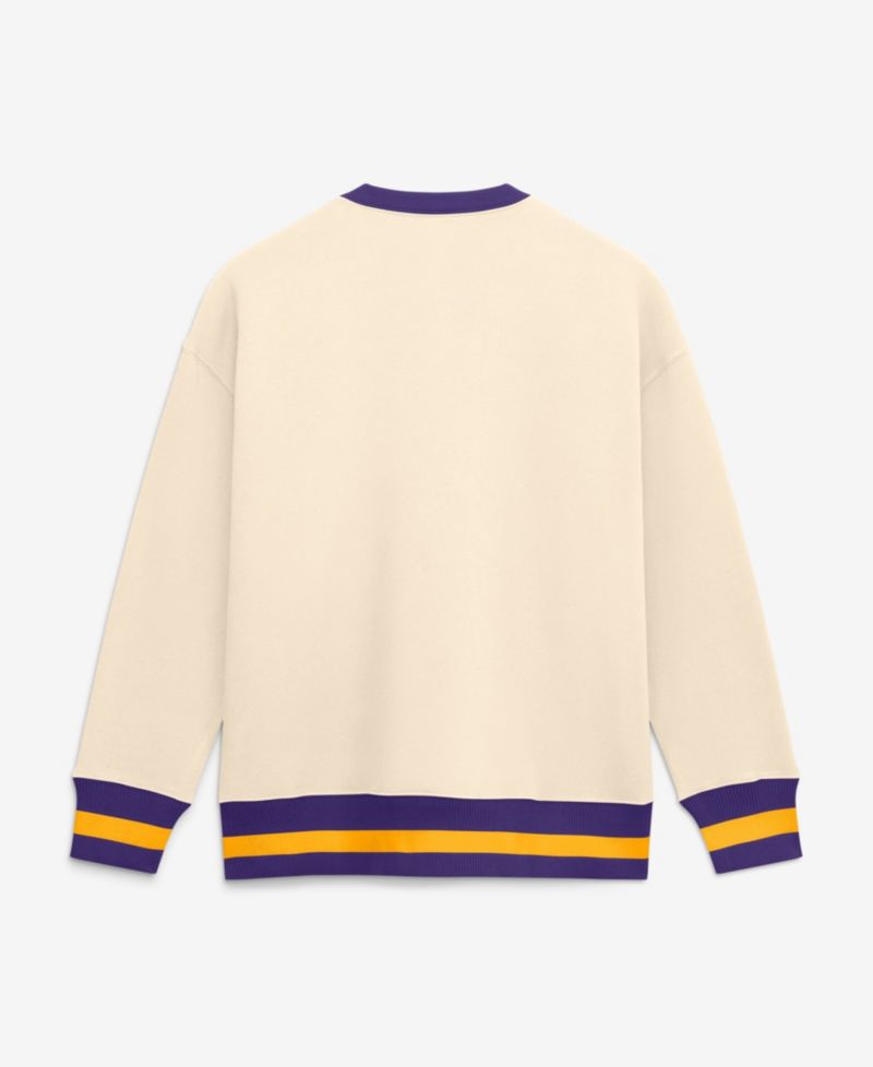 Women's Natural LSU Tigers Oversized Legacy Arch Phoenix Sweatshirt