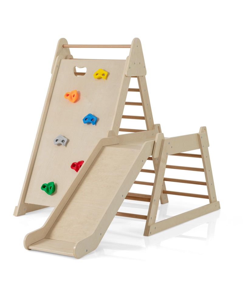 Toddler 3-in-1 Indoor Wooden Jungle Gym
