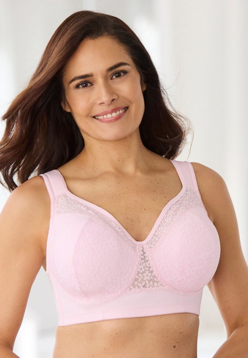 Women's Full Coverage Lace Overlay Bra