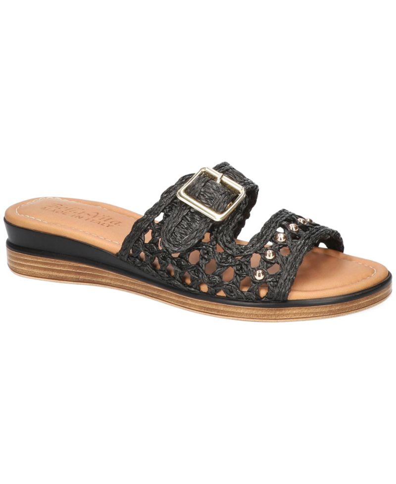 Women's Bar-Italy Slip-On Wedge Sandals
