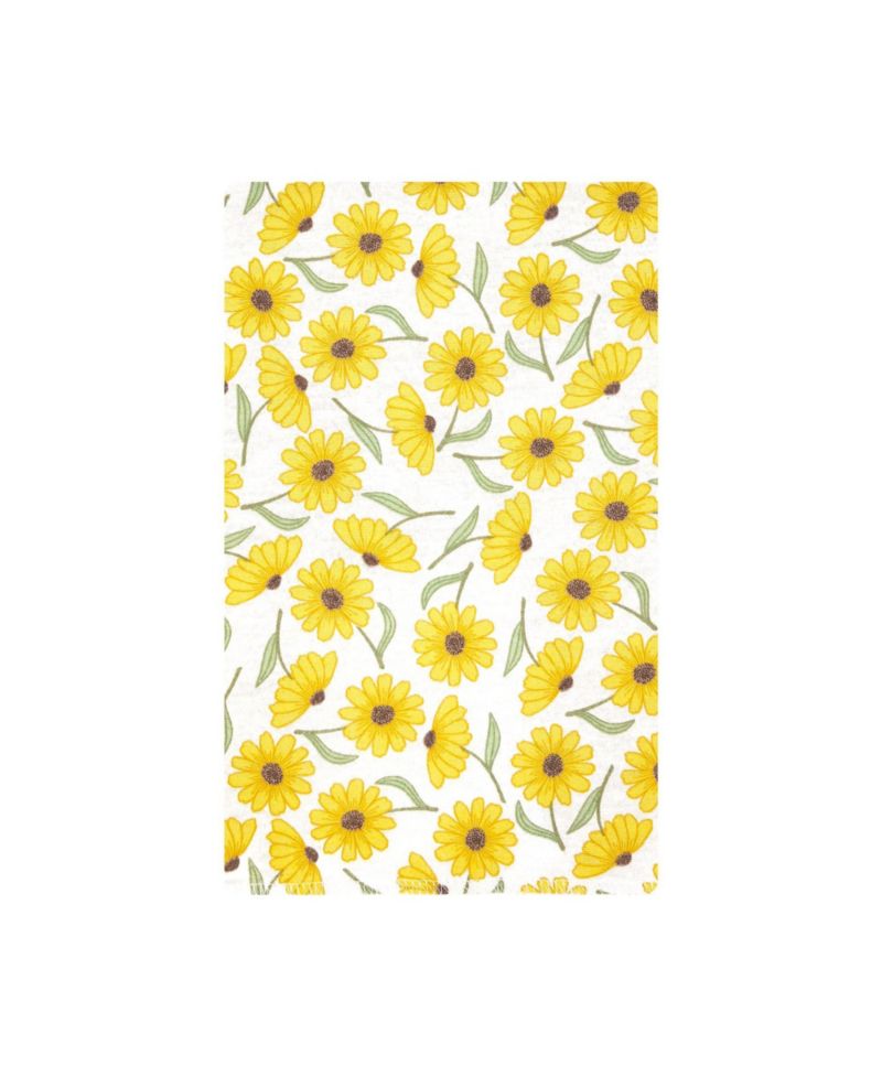 Girl Cotton Poly Flannel Burp Cloths Bundle, Yellow Daisy, One Size