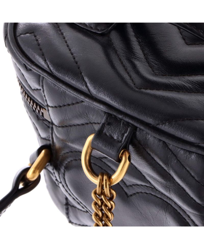 Mini GG Marmont Vanity Backpack Matelasse Leather