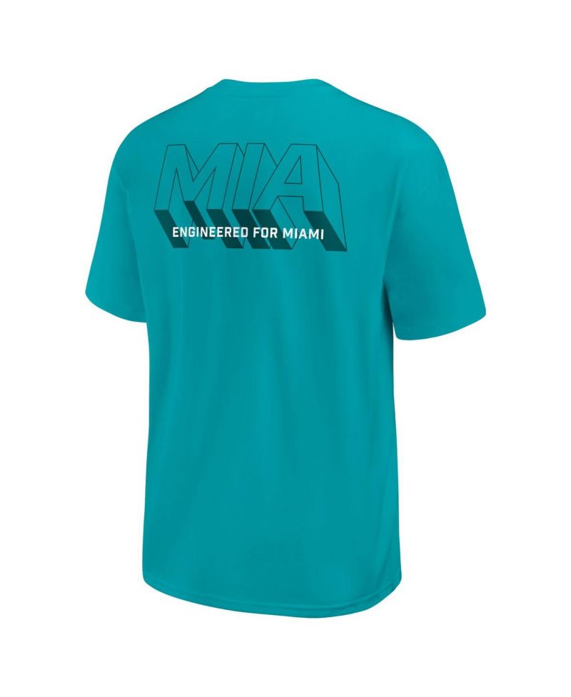 Men's Aqua Miami Dolphins Dominate the Game Essential Max90 T-Shirt