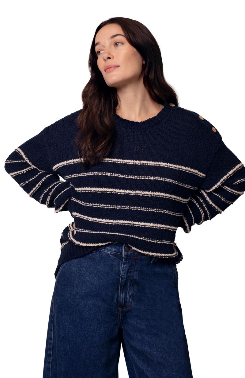Women's Linen Cotton Breton Sweater