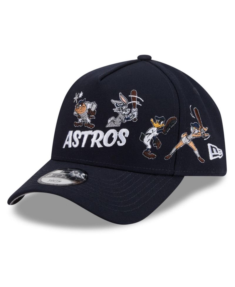 Big Boys and Girls Navy Houston Astros Looney Tunes A-Frame 9FORTY Adjustable Hat