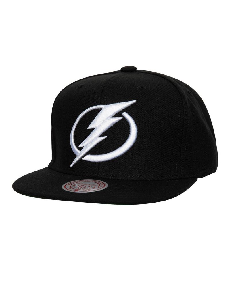 Men's Black Tampa Bay Lightning Core Top Spot Snapback Hat