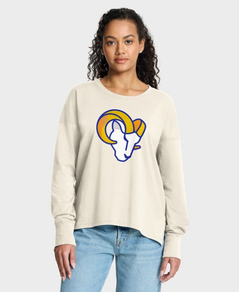 Women's Cream Los Angeles Rams Dove Legacy Long Sleeve T-Shirt
