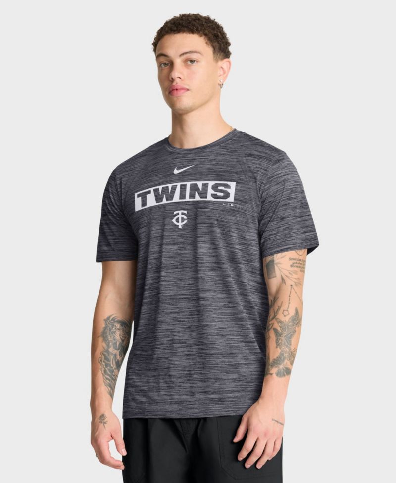 Men's Black Minnesota Twins Velocity Dri-FIT T-Shirt