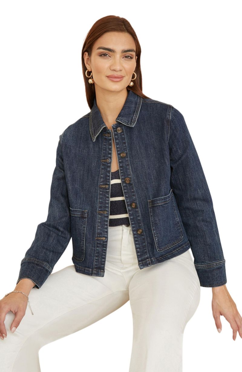 Women's Denim Jacket With Patch Pockets
