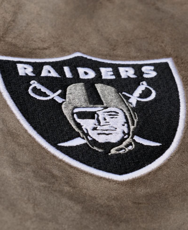 Women's Mitchell Ness Tan Oakland Raiders Full-snap Varsity Jacket