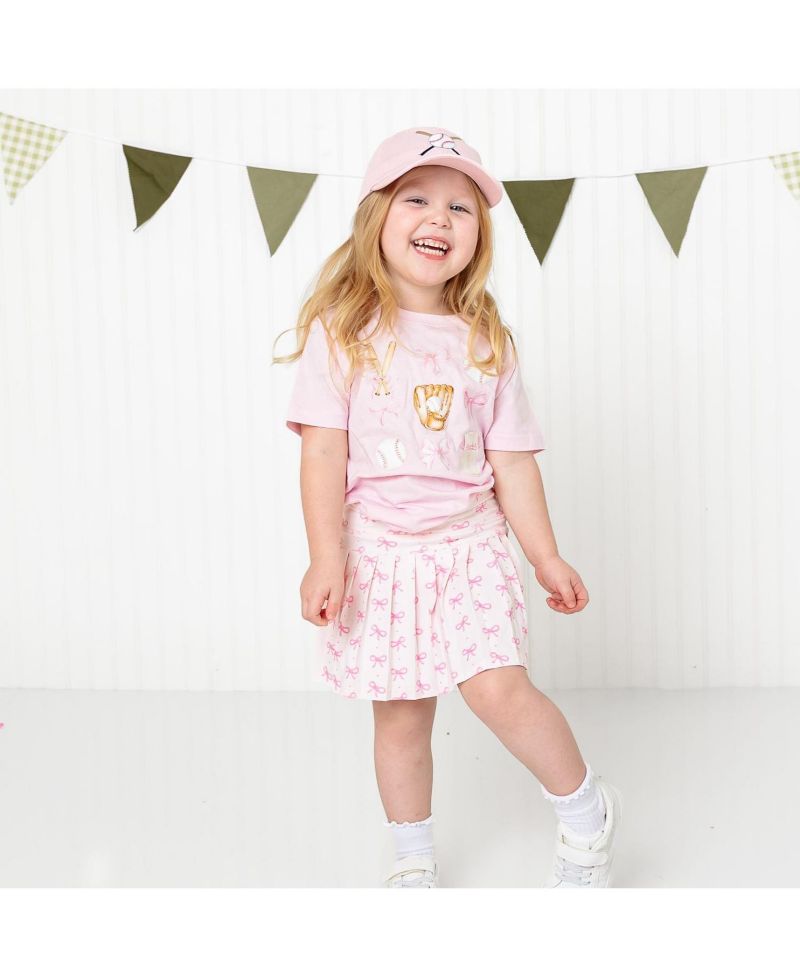 Baby Girls Baseball Cutie Short Sleeve T-Shirt