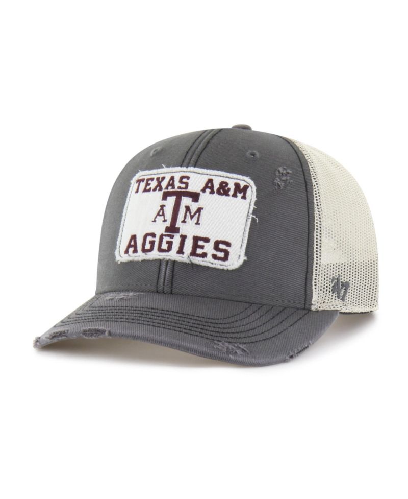 Men's and Women's '47 Charcoal Texas A&M Aggies Egremont Well-Worn Adjustable Trucker Hat