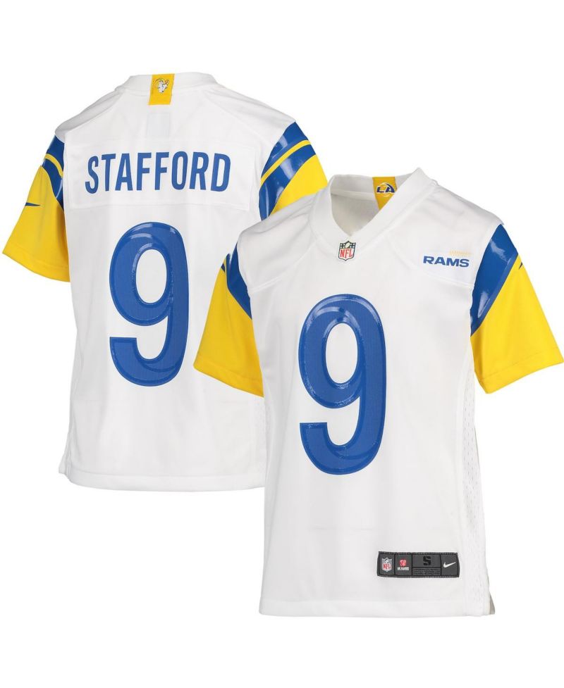 Big Boys Matthew Stafford Bone Los Angeles Rams Game Jersey