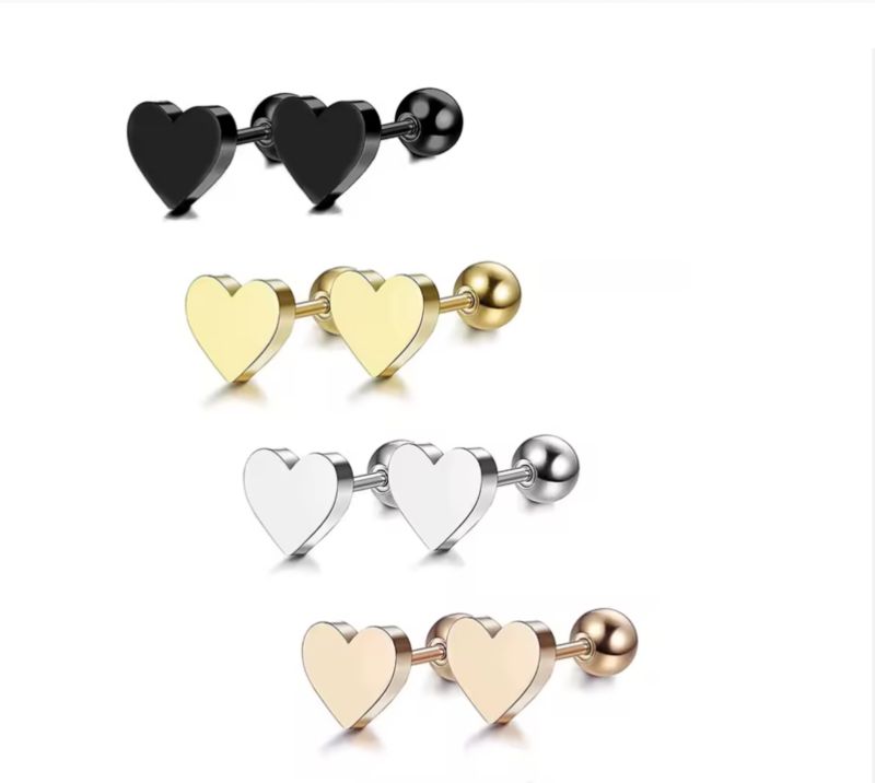 Heart Stud Earrings