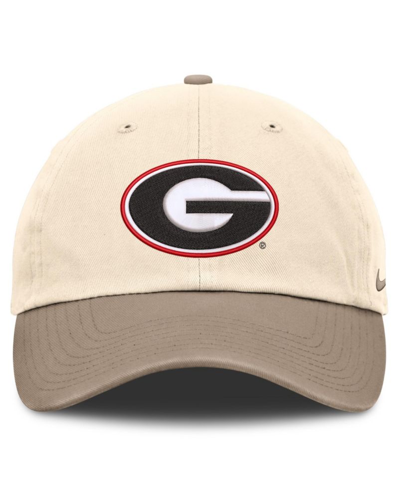 Men's Natural/Khaki Georgia Bulldogs Two-Tone Club Adjustable Hat