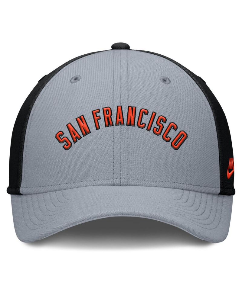 Men's Gray/Black San Francisco Giants Rise Swoosh Performance Flex Hat