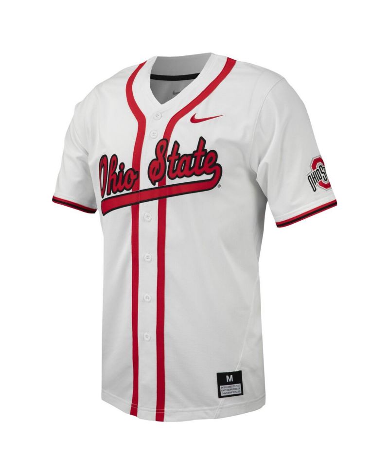 Men's Ohio State Buckeyes Replica Full-Button Baseball Jersey