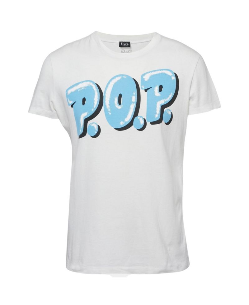 Men's Pop Print Cotton Crew Neck T-Shirt
