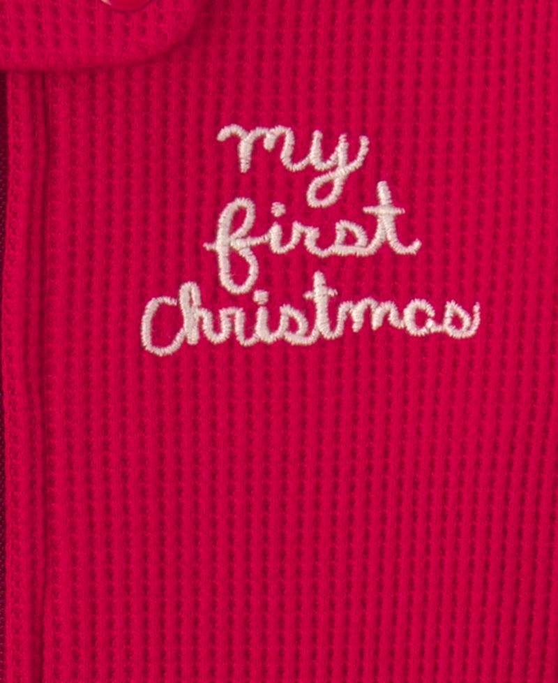 Baby Boys' and Girls' My First Christmas Cotton Thermal Sleep & Play
