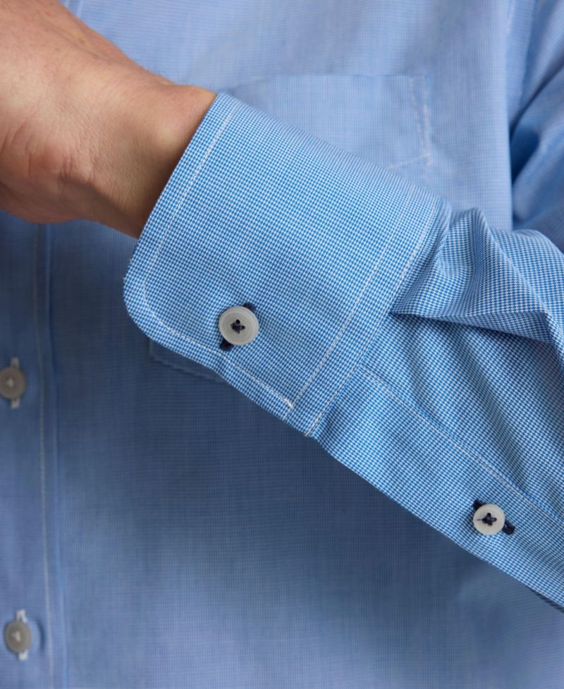 Men's Regular Fit Wrinkle-Free Cadetto Button Up Shirt