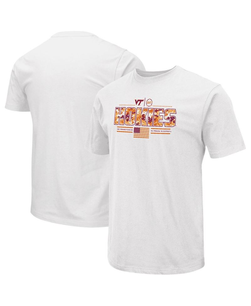 Men's White Virginia Tech Hokies OHT Military Appreciation White Effect T-Shirt