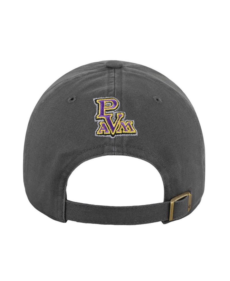 Men's Charcoal Prairie View A M Panthers Side Back Clean Up Adjustable Hat