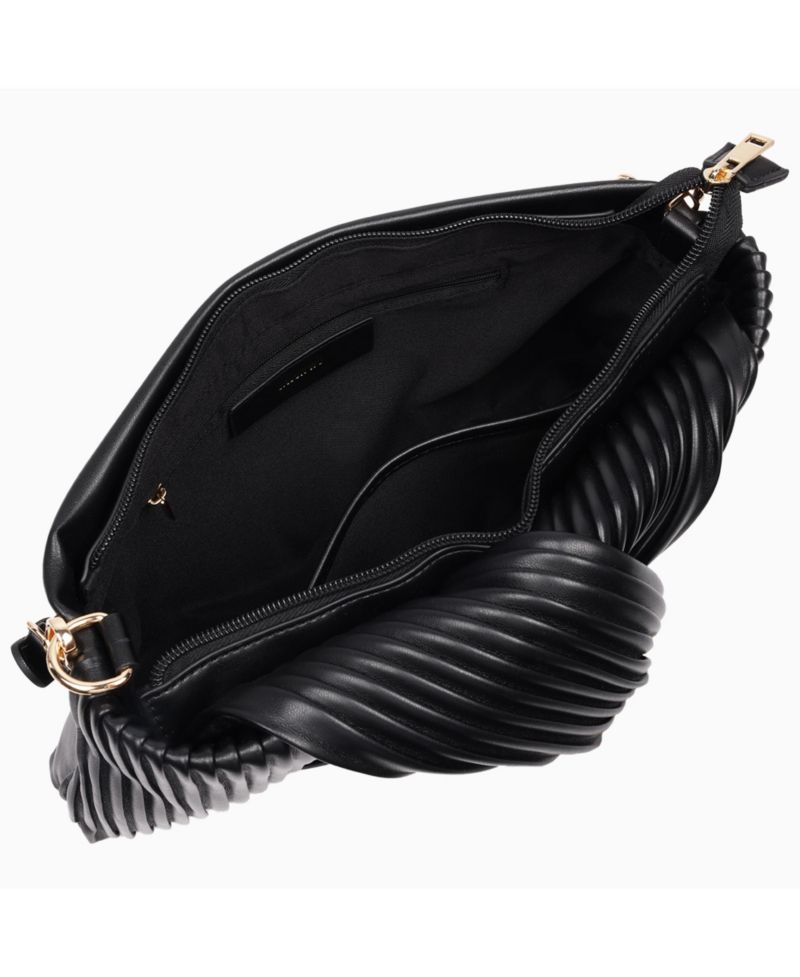 Pleated Knot Clutch with Shoulder Strap