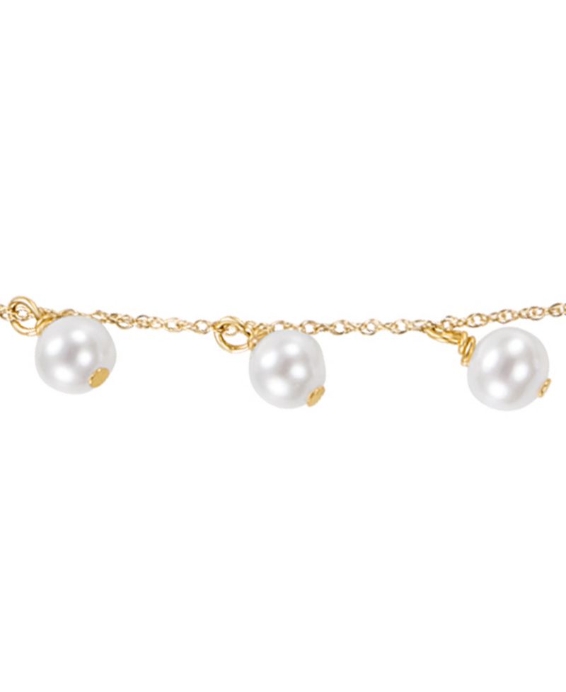Cultured Freshwater Pearl Necklace (4-4.5mm) in 10k Yellow Gold