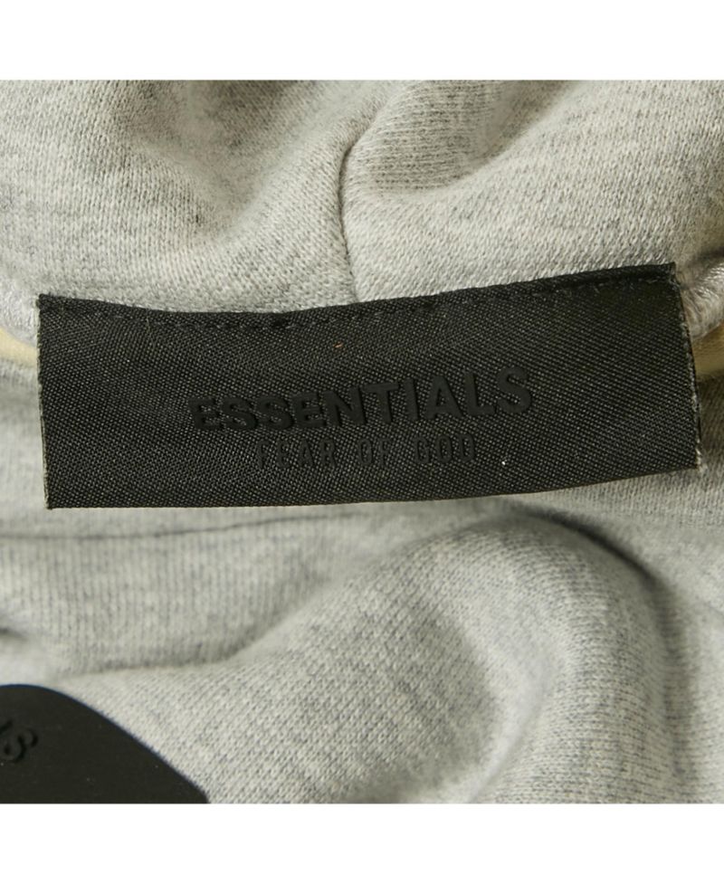 Men's Grey Logo Patch Cotton Hoodie