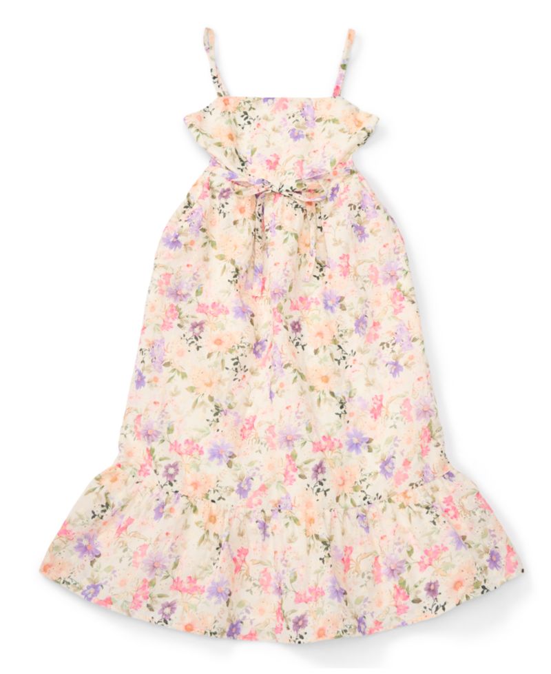 Girls' 7-16 Self-Tie Waist Maxi Dress