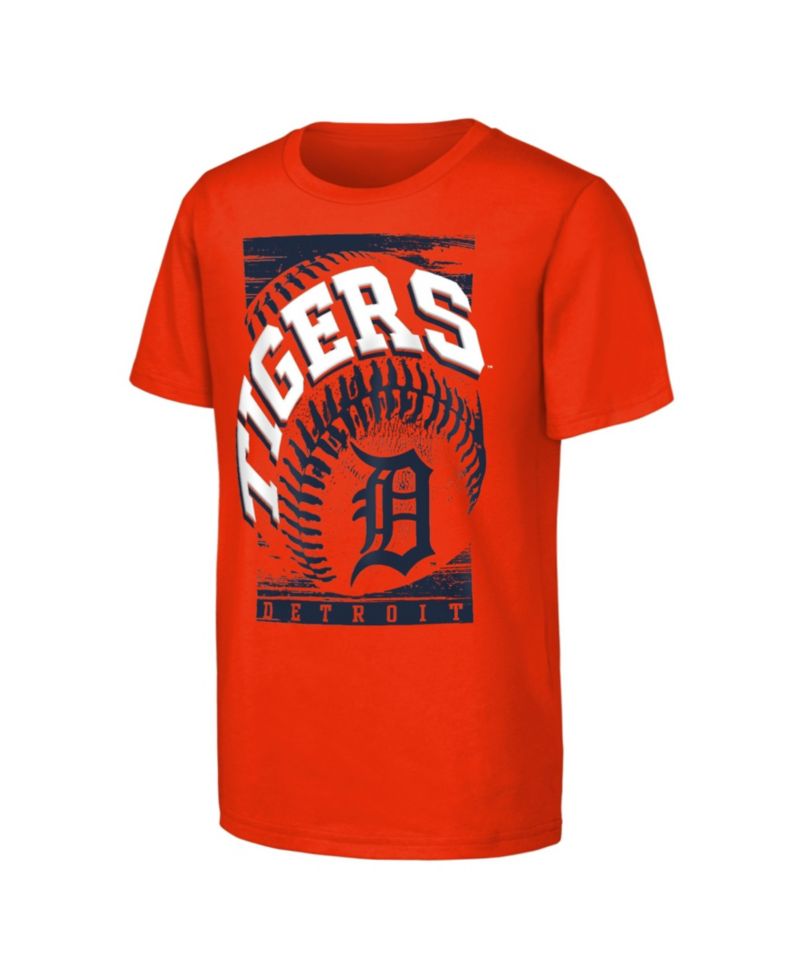 Big Boys and Girls Orange Detroit Tigers Speed Pitch T-Shirt