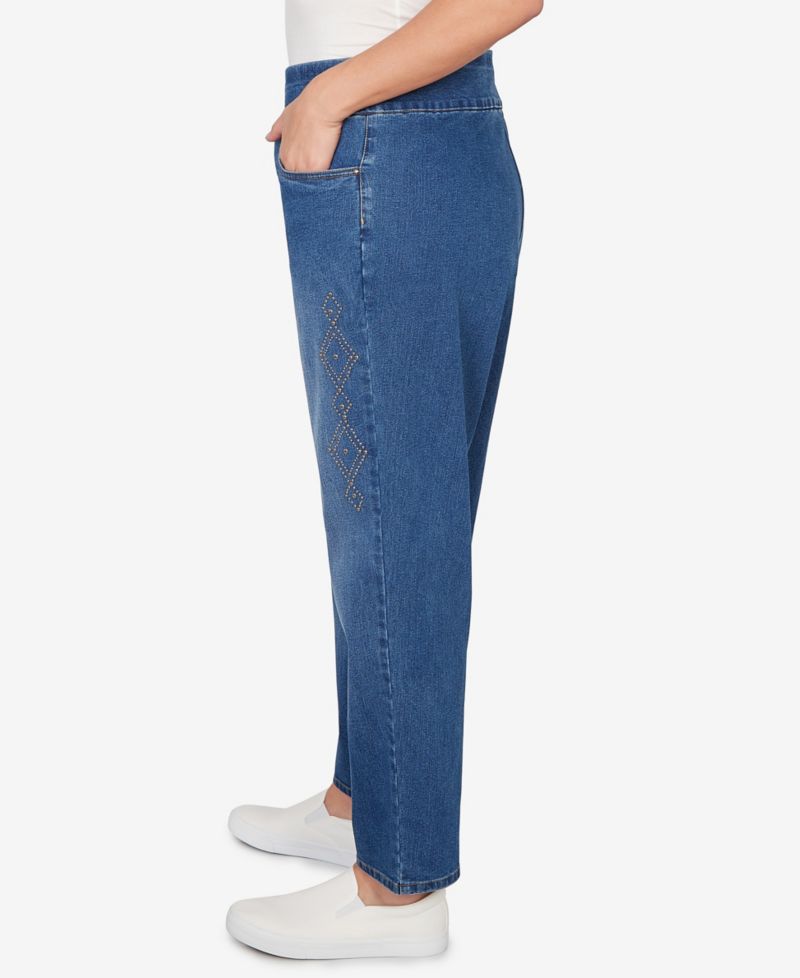 Plus Size Austin Geometric Heat Set Super Stretch Denim Jeans