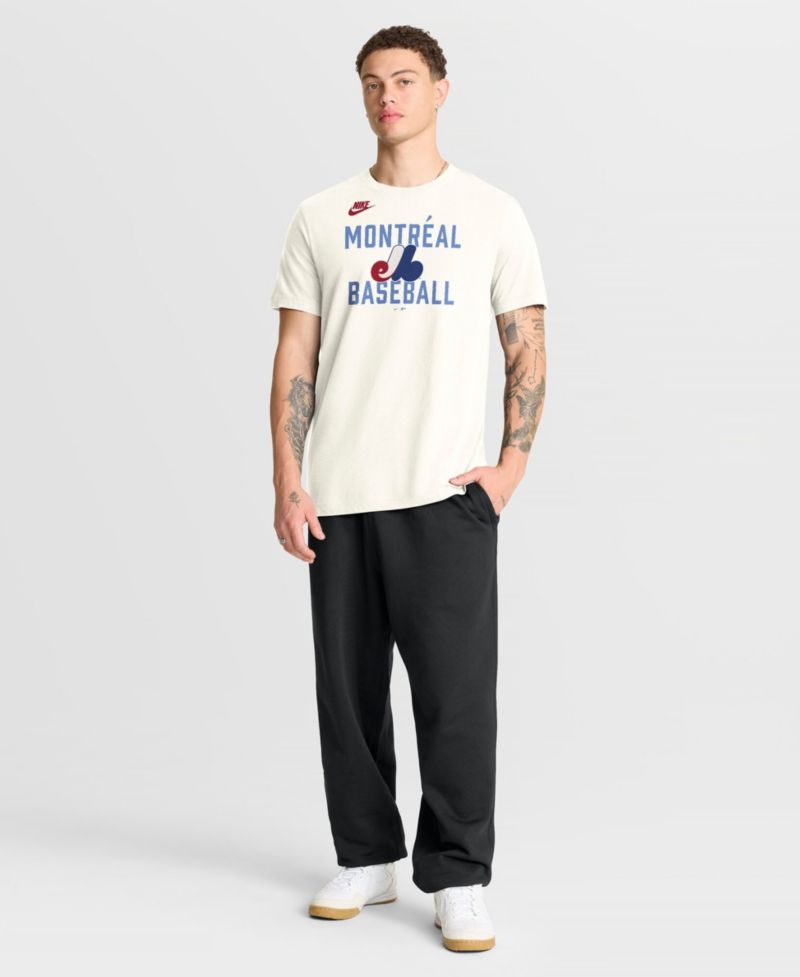 Men's Cream Montreal Expos Cooperstown Collection ‘70s Inspired T-Shirt